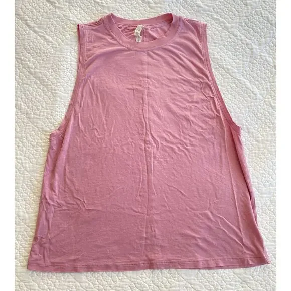 Lululemon athletica All Yours Boyfriend Tank Top Oversized Pima Tee Pink Taupe 8 - Picture 4 of 8